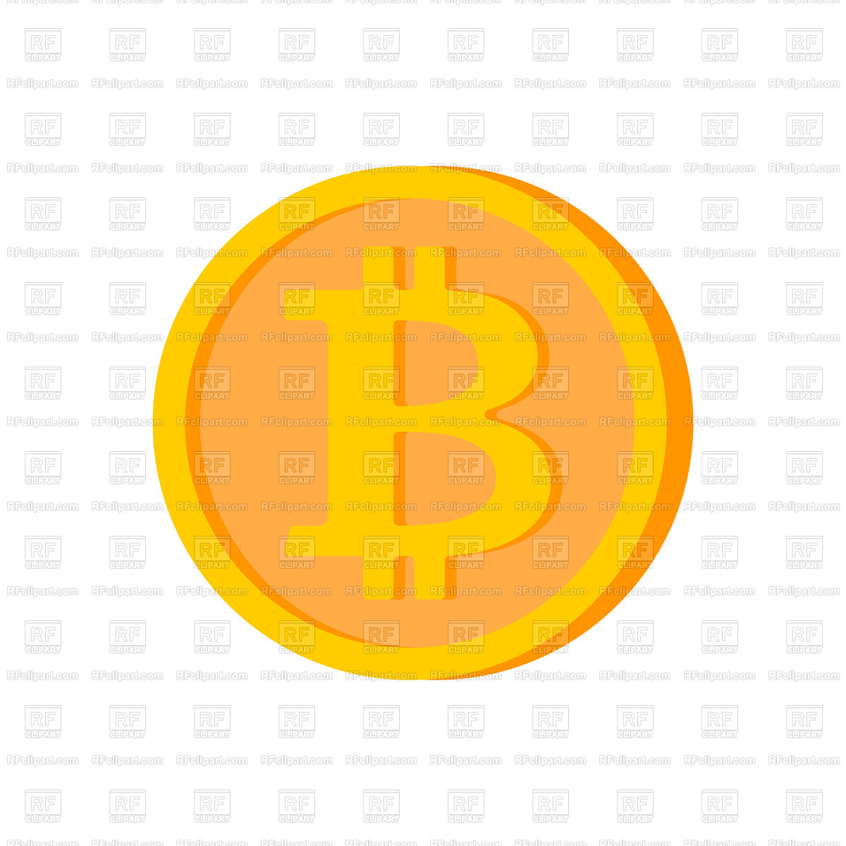 1200x1200 Bitcoin Coin Isolated. Cryptocurrency On White Background. Vector