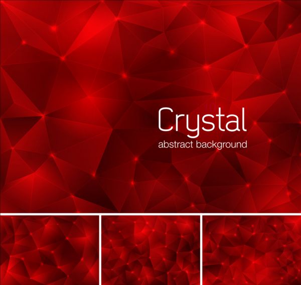 600x568 Red Crystal Abstract Background Vector Free Download