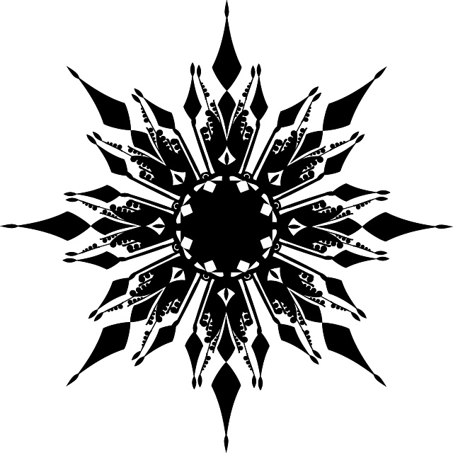 640x640 Snowflake Crystal Vector Clip Art