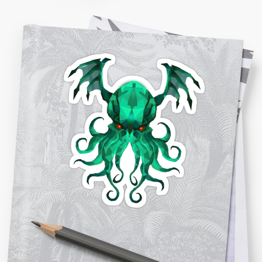 1000x1000 Cthulhu Vector Stickers By Artgenevieve Redbubble