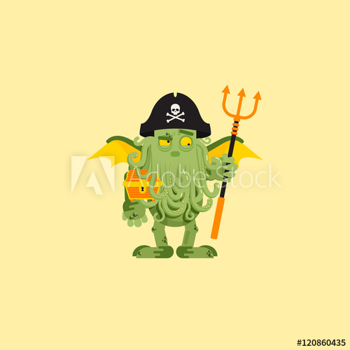 500x500 Cthulhu For Halloween In A Flat Style