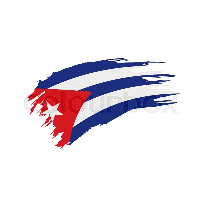 800x800 Cuba Flag, Vector Illustration On A White Background Stock