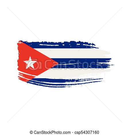 450x470 Cuba Flag, Vector Illustration On A White Background Clip Art
