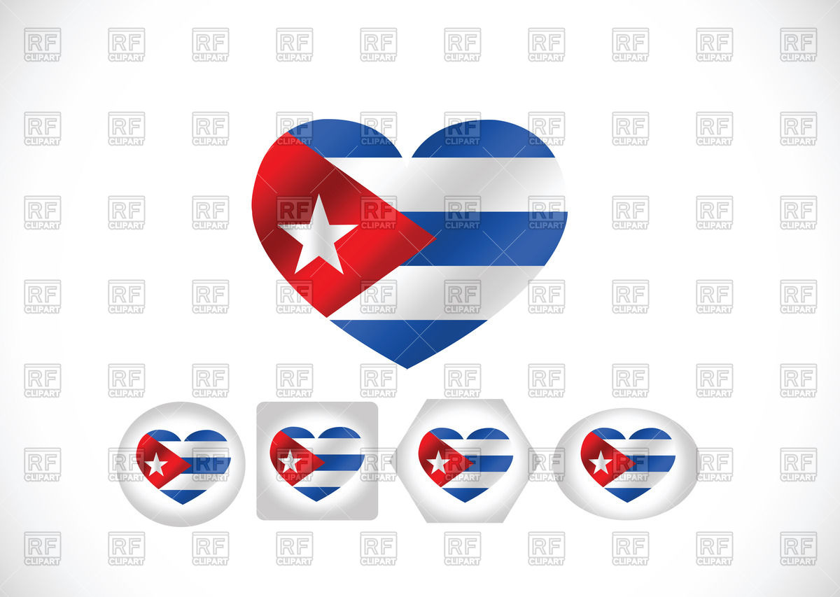 1200x853 Heart Shaped Cuba Flag Vector Image Vector Artwork Of Signs