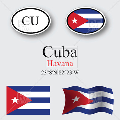 400x400 Oval Label With Flag Of Cuba Vector Image Vector Artwork Of