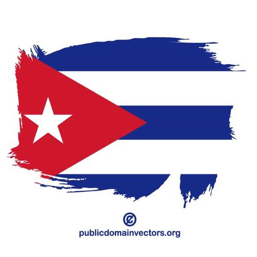 500x500 Painted Flag Of Cuba Public Domain Vectors