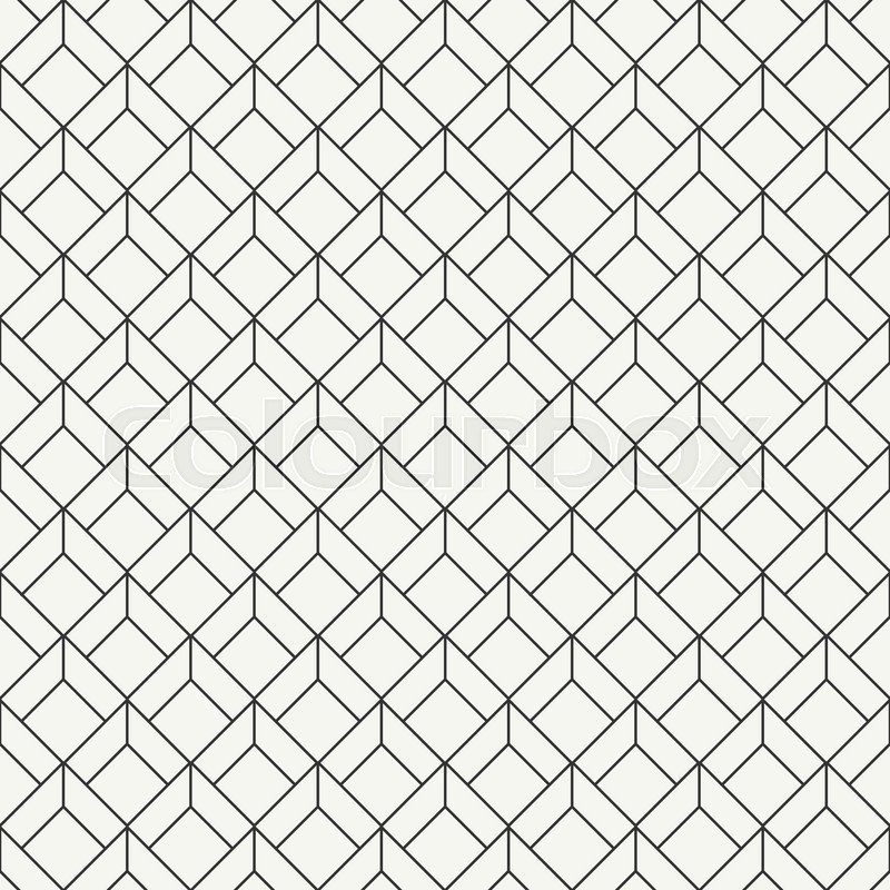 800x800 Geometric Abstract Seamless Cube Pattern With Rhombuses, Square