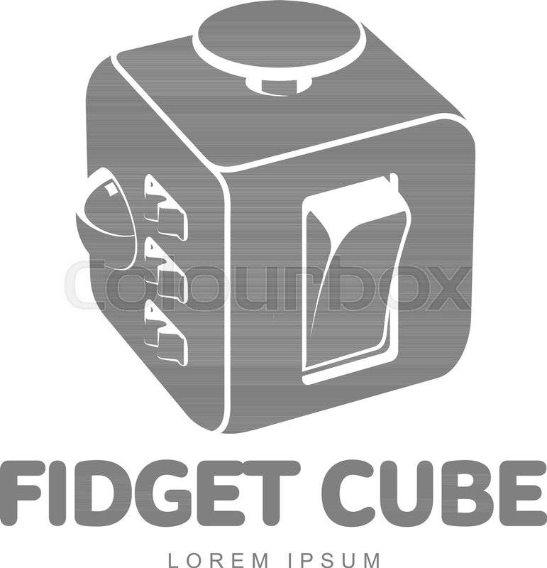 771x800 Fidget Cube Vector Logo Template. Fidget Cube Tricks. Badges