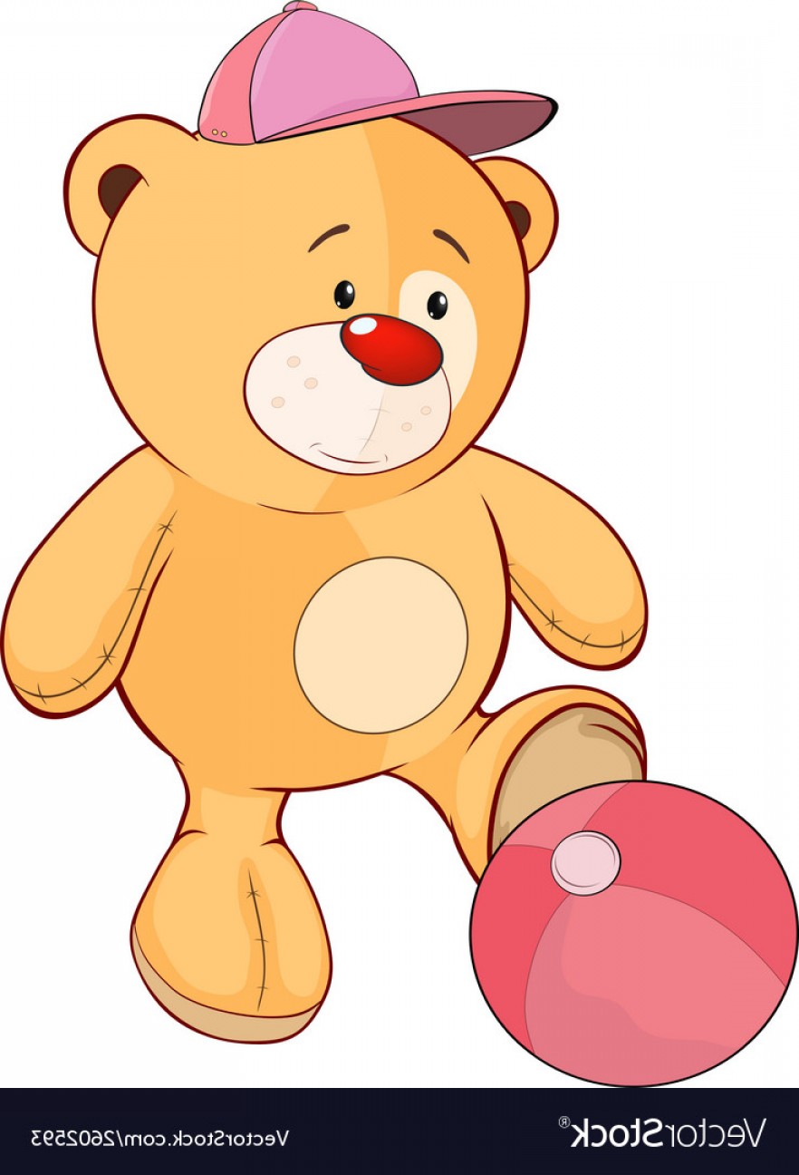 882x1296 A Stuffed Toy Bear Cub A Soccer Player Cartoon Vector Orangiausa