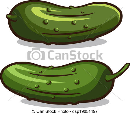 450x396 Cucumber Vector Illustration Isolated On A White Background.