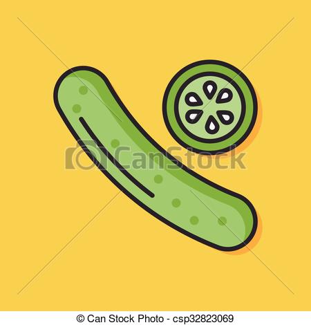 450x470 Vegetable Cucumber Vector Icon.