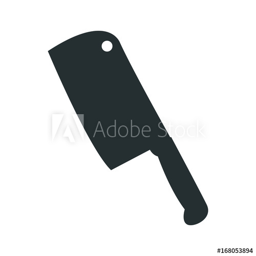 500x500 Axe For Meat Kitchen Object Culinary Vector Illustration