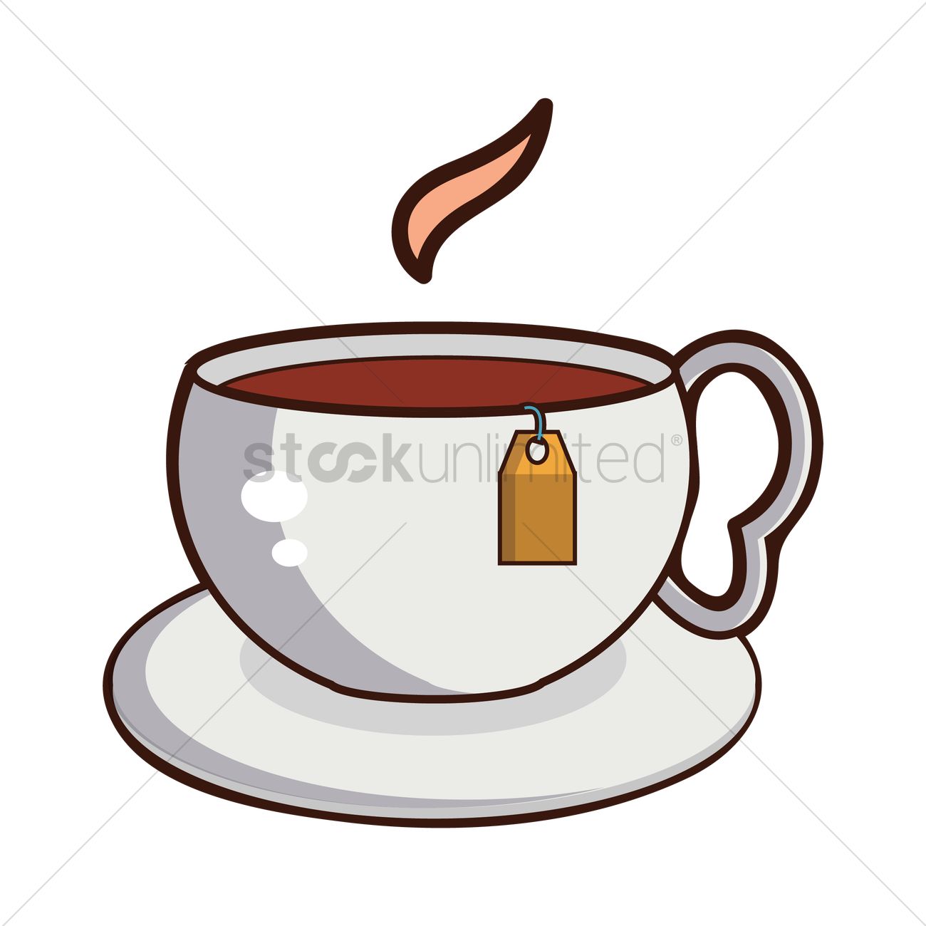 1300x1300 Free Cup Of Hot Tea Vector Image