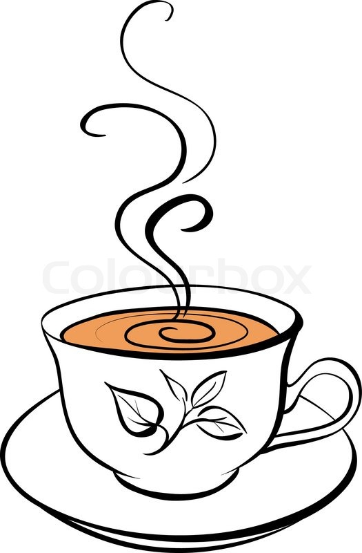 525x800 Stylized Vector Cup Of Tea Stock Vector Colourbox