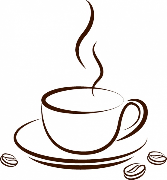 554x600 Cup Of Coffee Free Vector In Adobe Illustrator Ai ( .ai