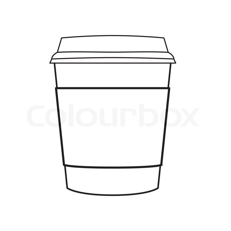 800x800 Image Of Paper Coffee Cup Vector Isolate On White Stock Vector