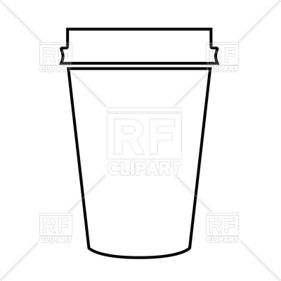 400x400 Outline Of Paper Coffee Cup Vector Image Vector Artwork Of Signs