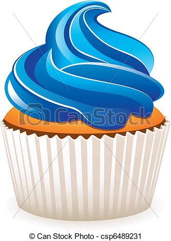 333x470 Vector Blue Cupcake.