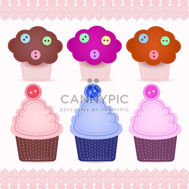 632x632 Set Of Cute Cupcakes Vector Illustration Free Vector Download