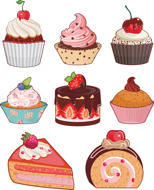 500x614 Colored Sweets And Cupcake Vector Icons 02 Free Download