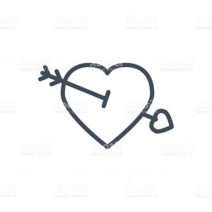 300x300 Valentines Day Holiday Line Icon Heart Cupid Arrow Gm Arenawp