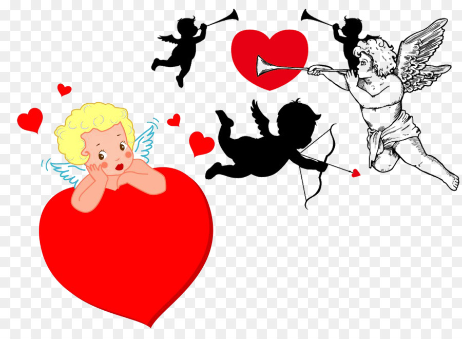 900x660 Cupid And Psyche Silhouette Clip Art
