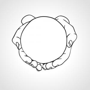 300x300 Stock Illustration Cupped Hands Vector Icon Empty Icons Set Image