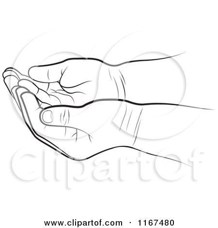 450x470 Cupped Hands Black Clipart