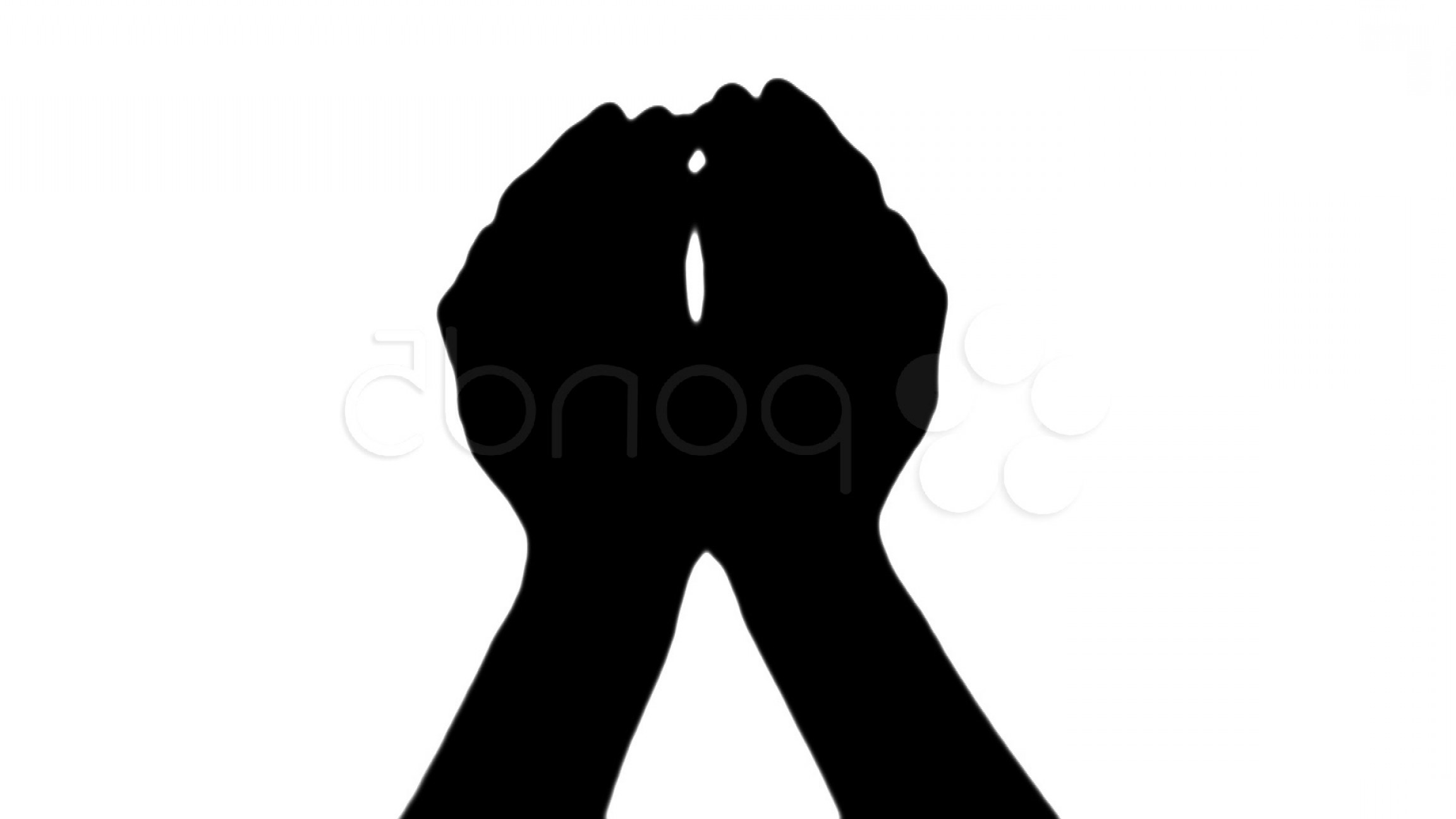 2304x1296 Cupped Hand Silhouette Clipart