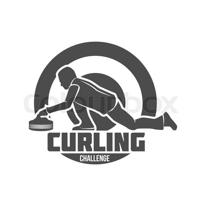 800x800 Curling Game Vintage Badges Set. Winter Sports. Retro Logo Design
