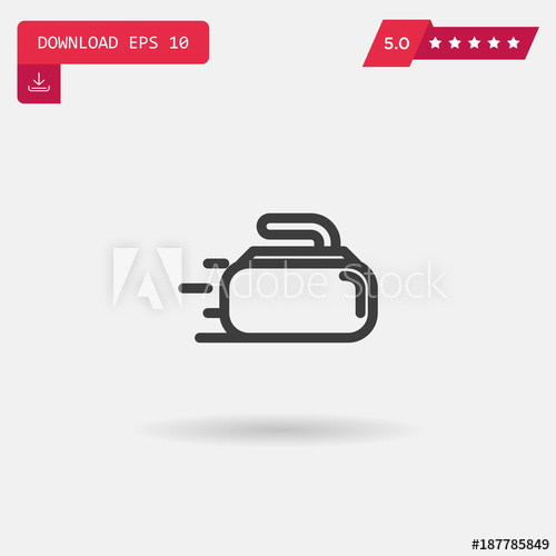 500x500 Curling Vector Icon