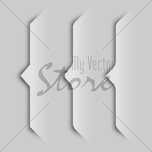 500x500 Eps10 Vector Paper Cutout Curly Bracket Shadows