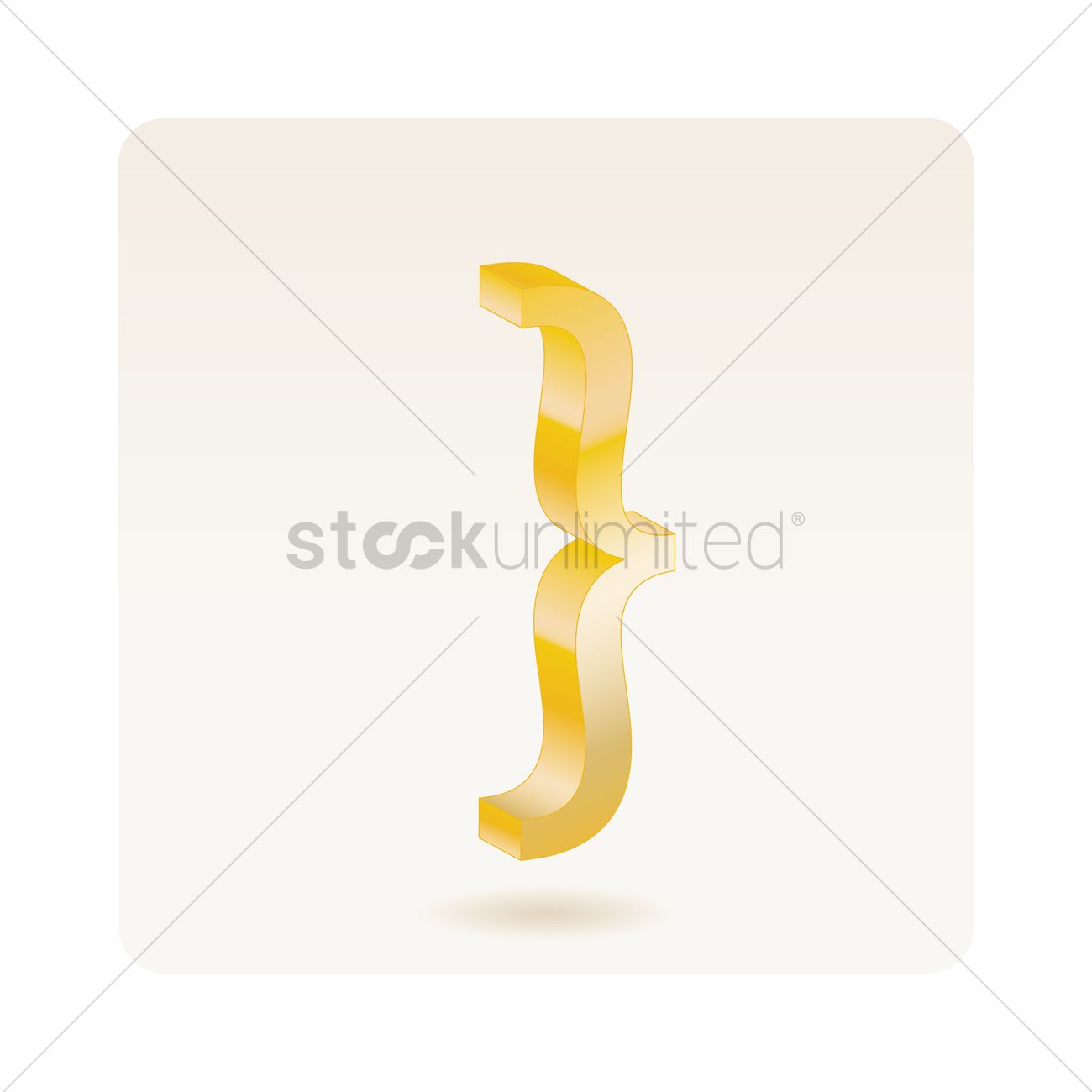 1300x1300 Right Curly Bracket Vector Image