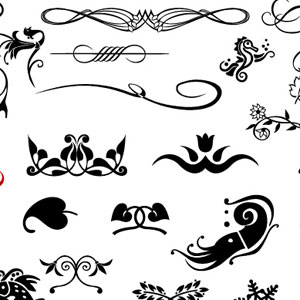 300x300 Ornate, Floral, Swirly And Curly Vector Roundup