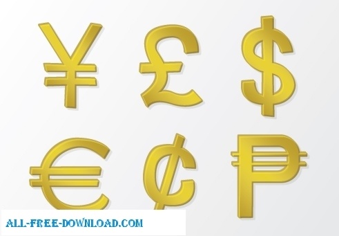 491x341 Golden Vector Money Symbols Free Vector In Encapsulated Postscript