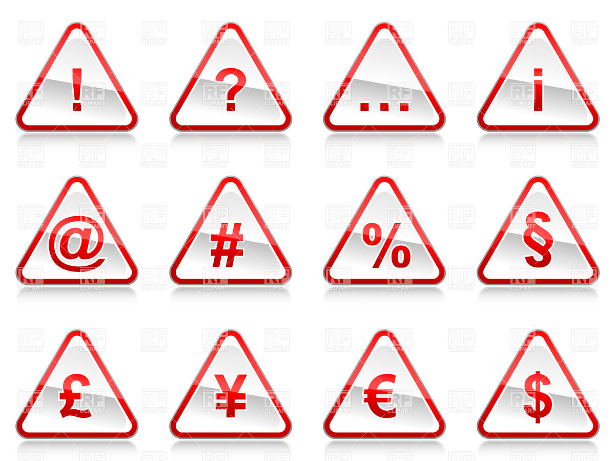1200x900 Triangle Sign With Currency Symbols Vector Image Vector Artwork