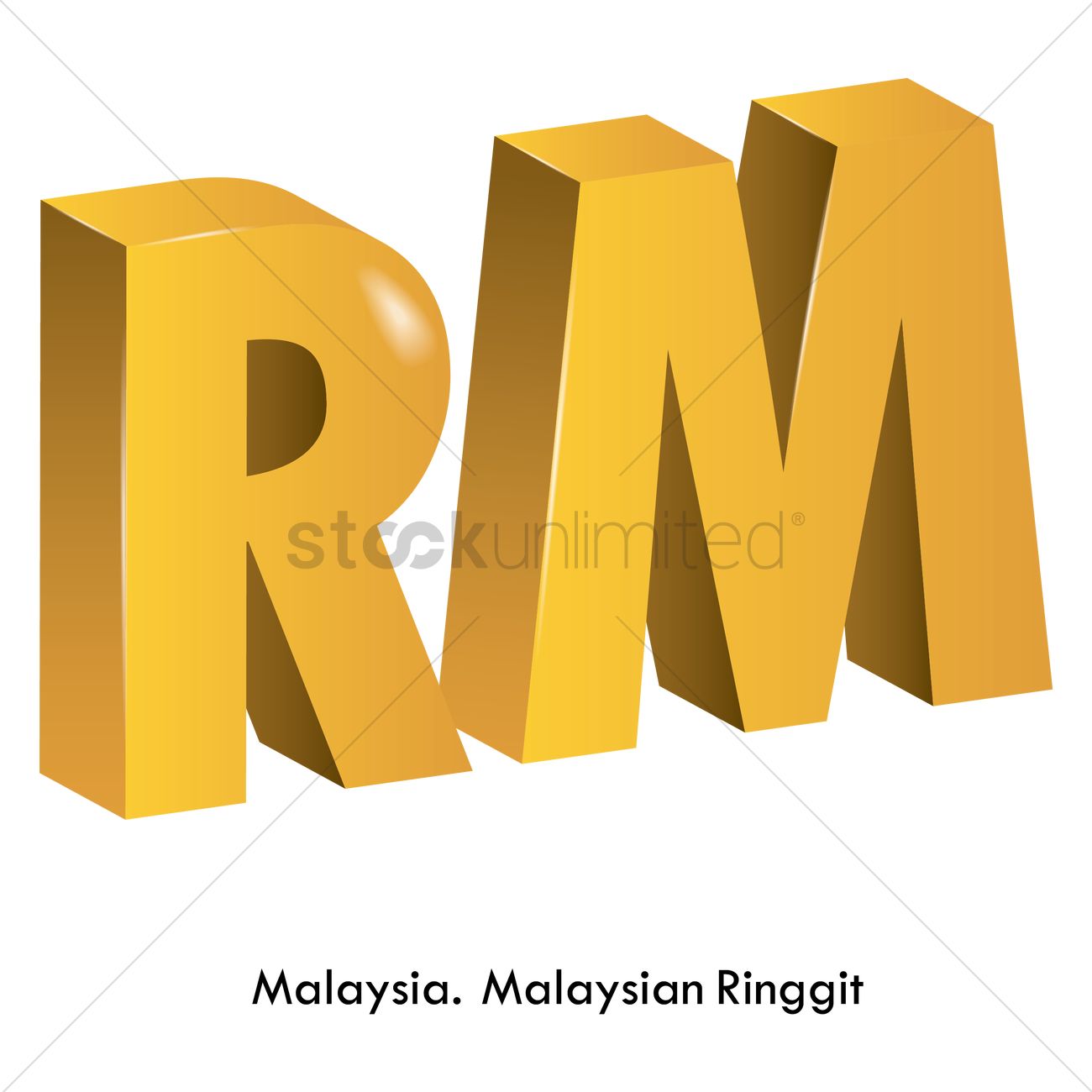 1300x1300 Malaysian Ringgit Currency Vector Image