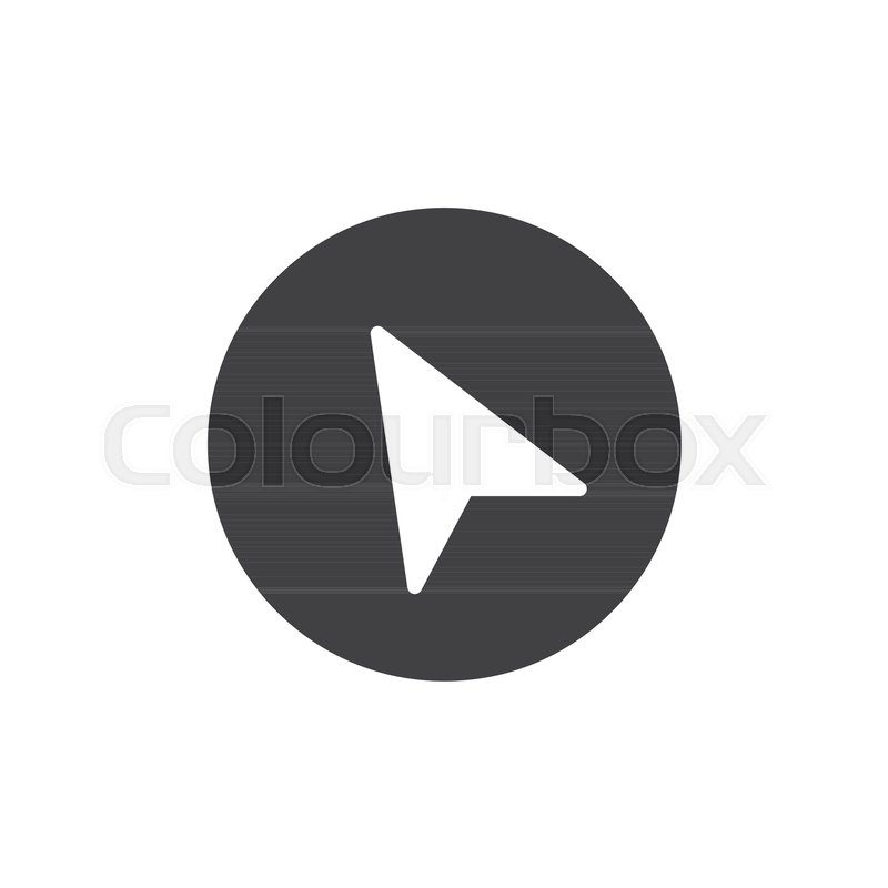 800x800 Navigation Cursor Icon Vector, Filled Flat Sign, Solid Pictogram