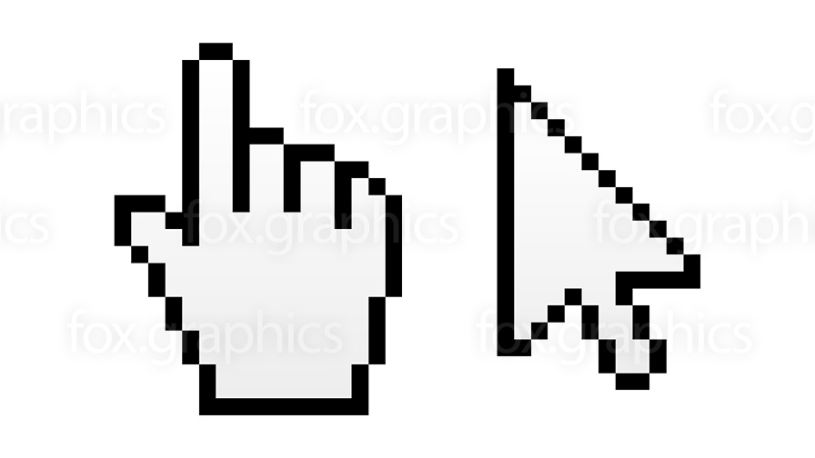 896x504 Hand Pointer And Arrow Cursor (Vector)