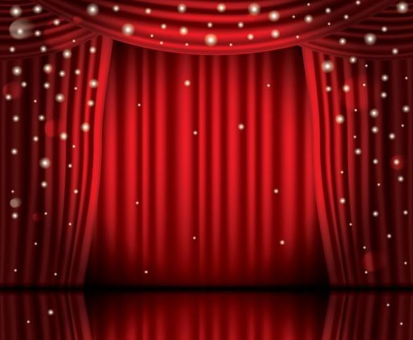 588x485 Stage And Red Curtain Vector Background 12 Free Download