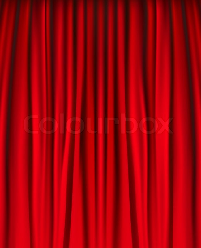 650x800 Background With Red Velvet Curtain. Vector Illustration. Stock