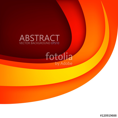 500x500 Red And Orange Curve Vector Background With Space For Text And