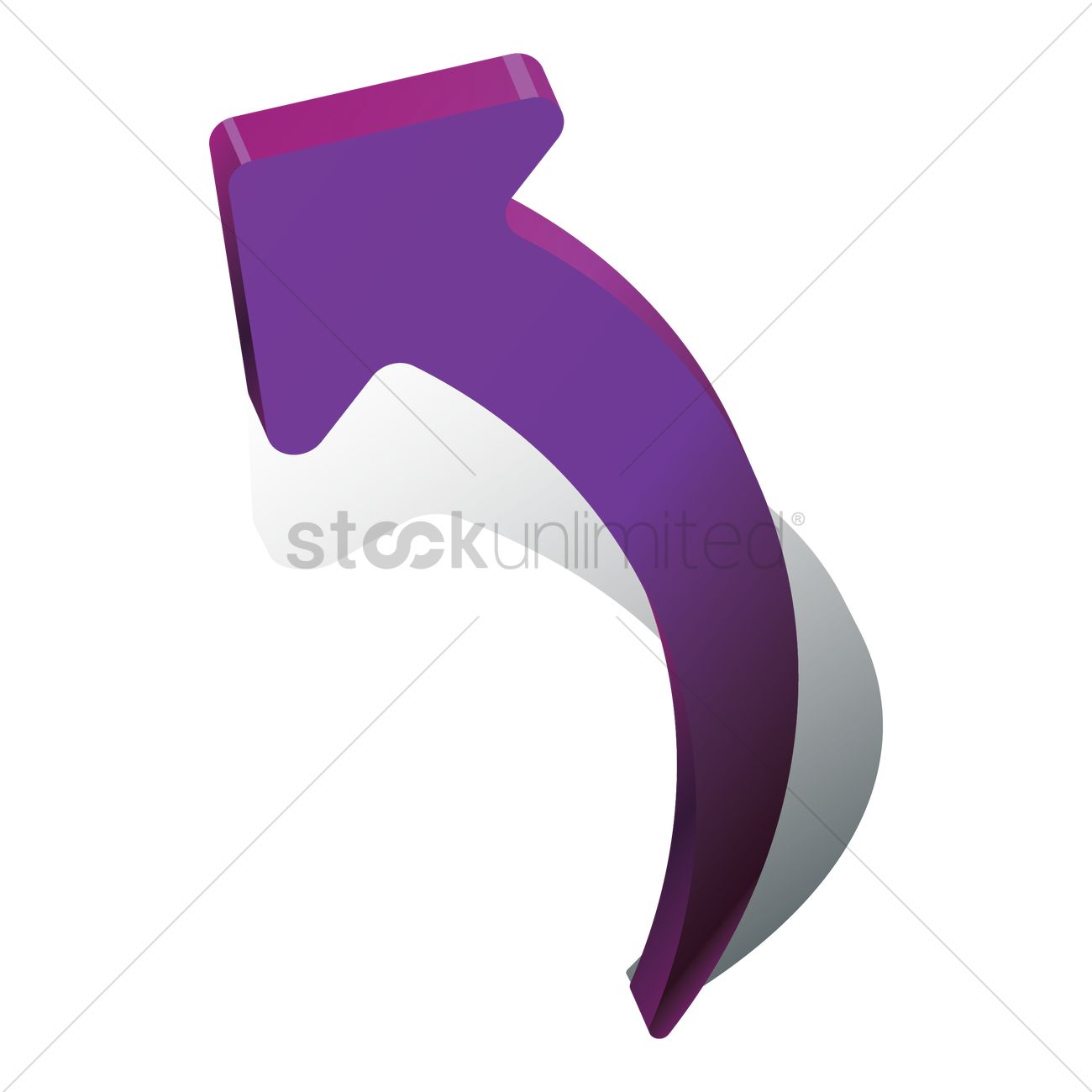1300x1300 Left Curved Arrow Vector Image