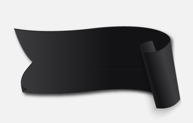 654x417 Free Black Curved Ribbon Banner Vector