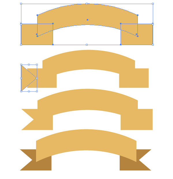 600x620 Get Gilded With This Gold Ribbon Banner Vector Tutorial