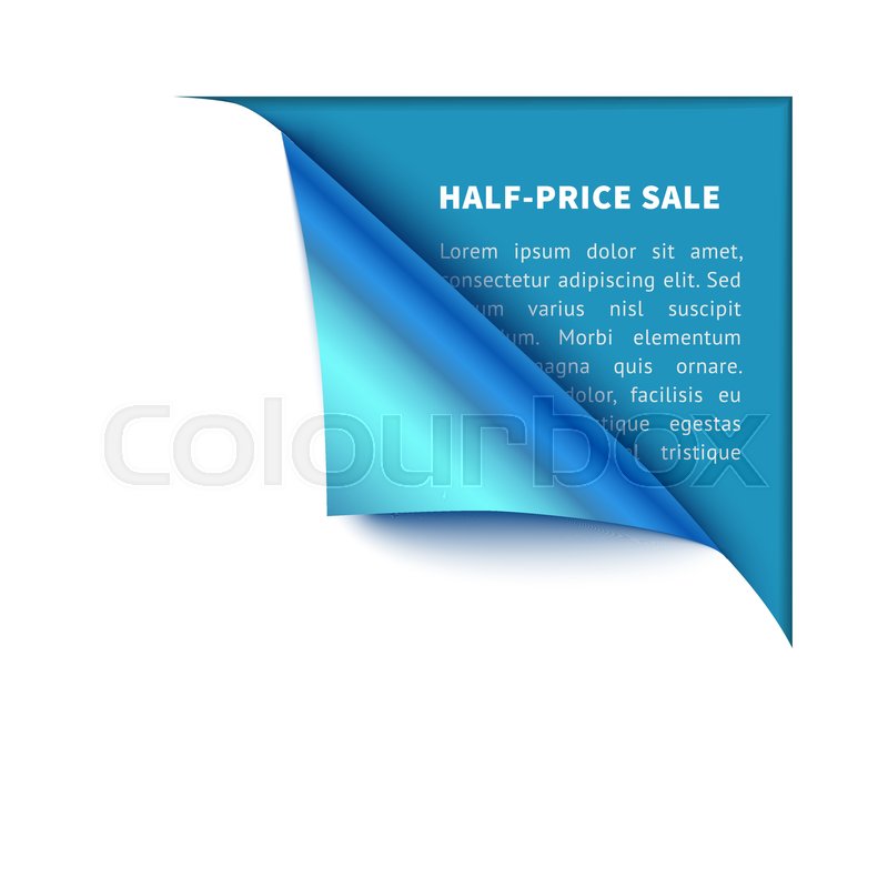 800x800 Corner White Torn Paper With Blue Background For Your Design