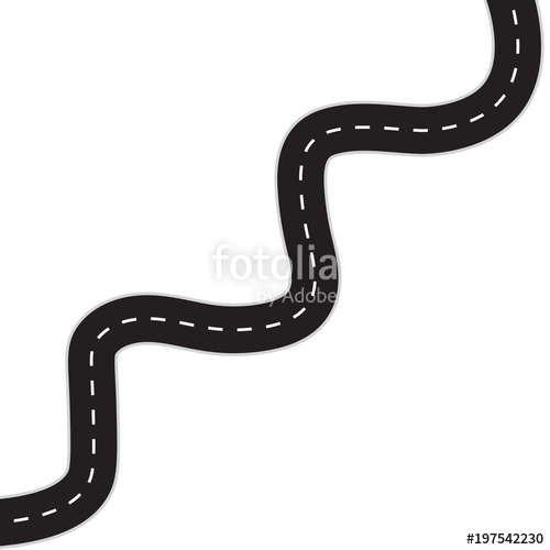 500x500 Curved Empty Road Vector Illustration Stock Image And Royalty