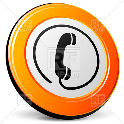 400x400 Hotline Support Phone Icon Royalty Free Vector Clip Art Image