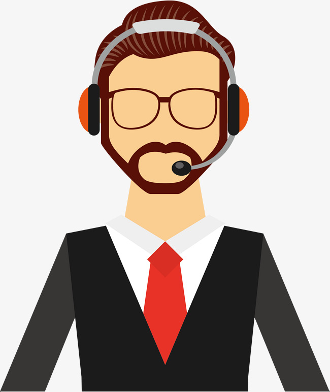 650x772 Male Customer Service Vector With Glasses, Glasses Vector