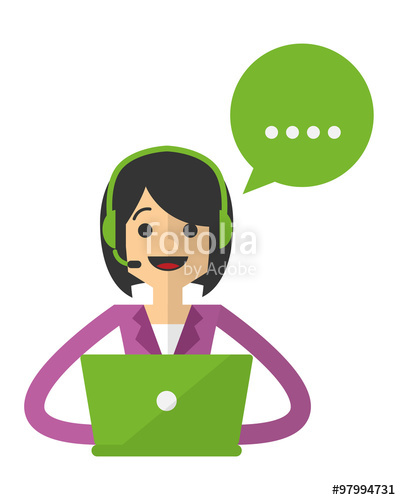 401x500 Vector Of A Business Woman Do A Customer Service Stock Image And